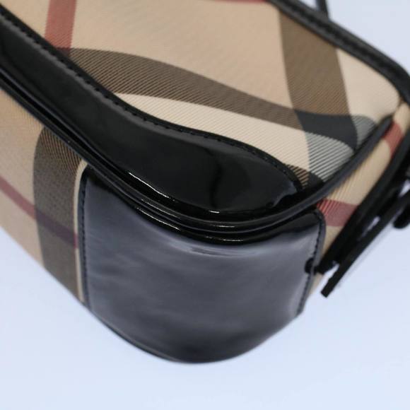 BURBERRY Nova Check Shoulder Bag PVC Leather Beige Auth 56686 - Picture 15 of 16